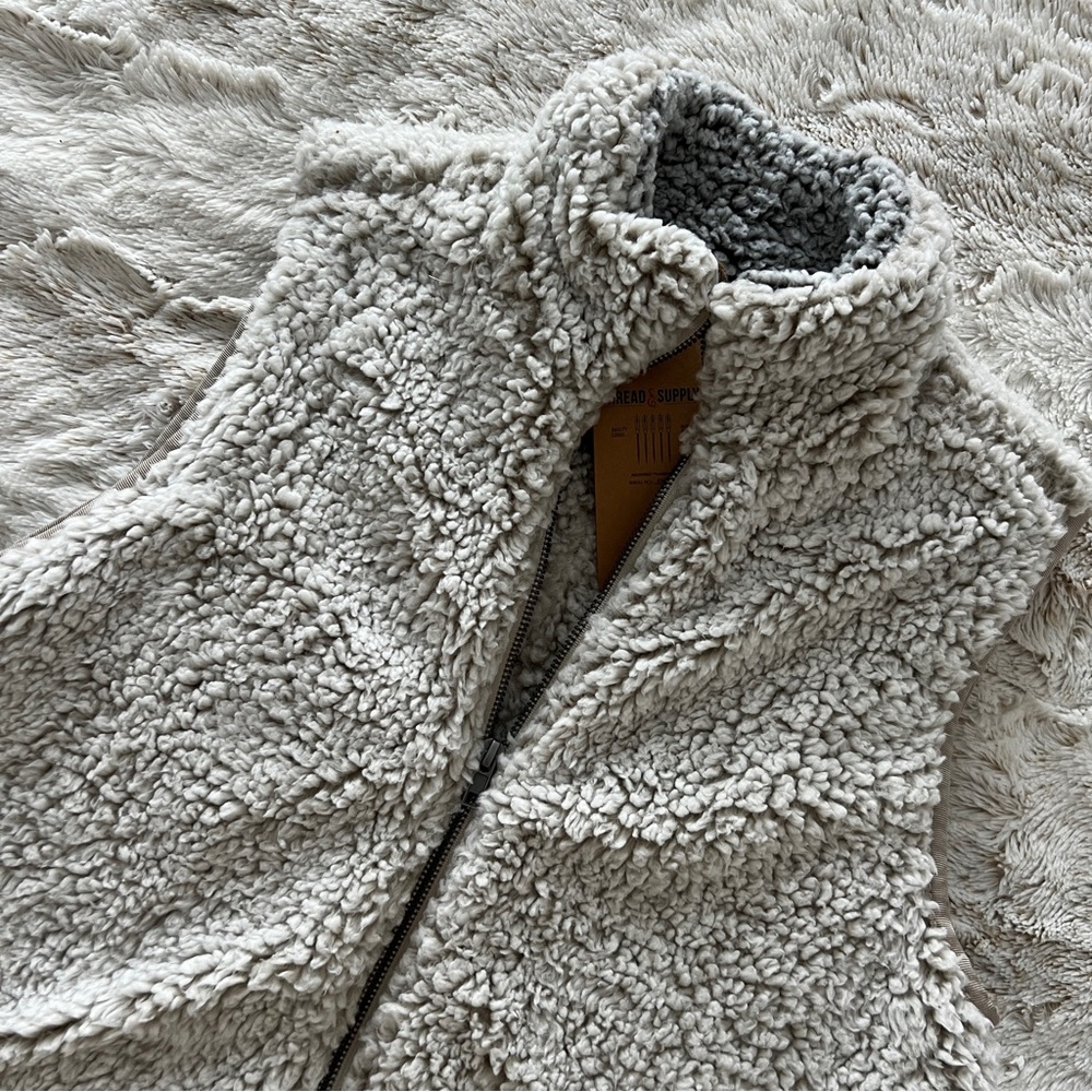 Thread & Supply Gray Sherpa Vest